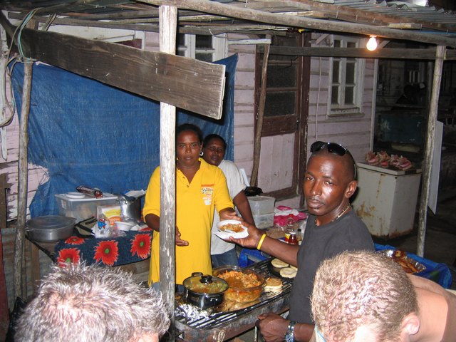 Chef Orlando procures some local fish for us