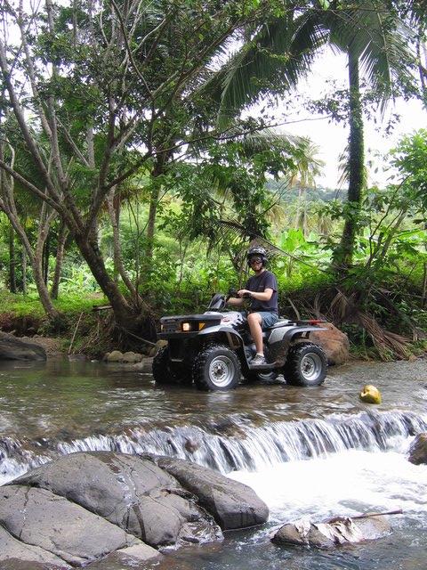 Matt stops in the river